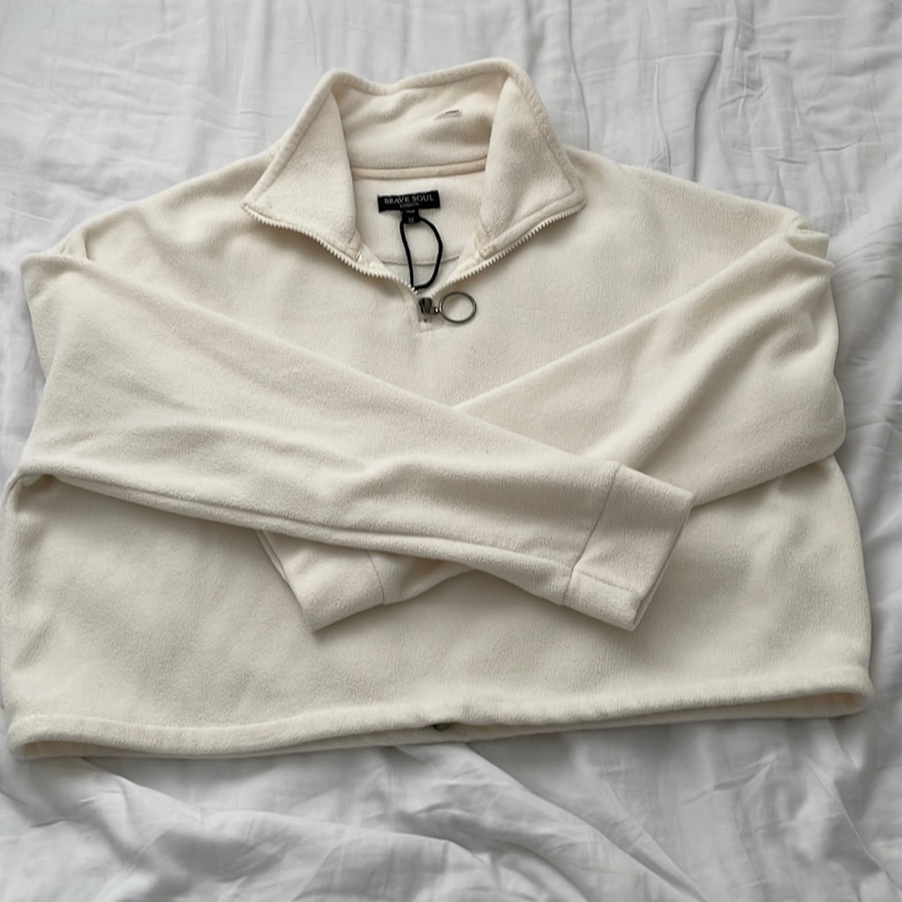 Brave Soul London Cropped 1/4 Zip